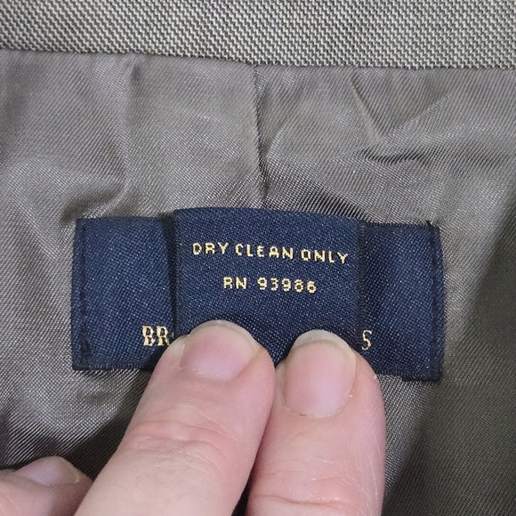 346 BROOKS BROTHERS Women's Size 8 Tan Jacket, 💯 Wool Shell Rn93986 - Picture 9 of 13